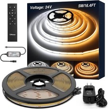 COB LED Strip Light White Dimmable 16.4FT 24V 16.4ft COB ,