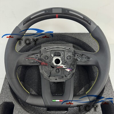 Fit for Lamborghini Urus 2018+ with Heated LED Matte Carbon Fiber Steering Wheel