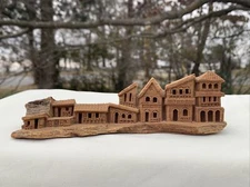 Vintage Saltbox New Mexico Adobe Pueblo Indian Village HAND CARVED OOAK ❤️sj10m2