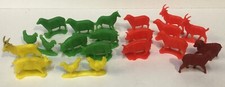 Tim Mee Style Plastic Farm Animals Toys Goats Chickens Pigs Dog Sheep 19 pc.