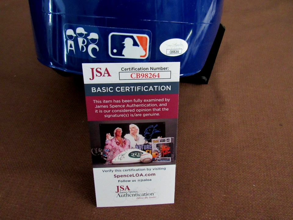 RYNE SANDBERG CHICAGO CUBS HOF SIGNED AUTO VINTAGE ABC PRO HELMET JSA BEAUTY - Image 3 of 4