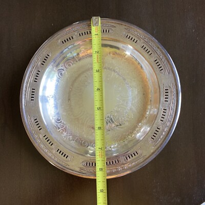 Vintage Viking Plate Silver Plated On E.P. Copper 9” And 8.5” Dish