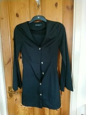 Pretty Little Thing Black Shirt Dress Size 4 VGC 