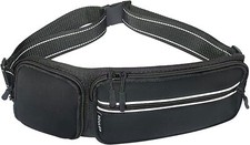 Fanny Pack for Women Men Water Resistant Belt Bag Adjustable Strap BLACK Reflect