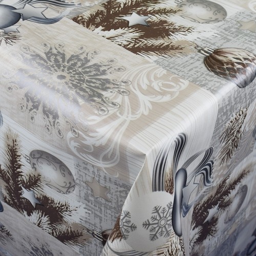Weihnachts-Wachstuch Für Tisch – Meterware, Rutschfest, Mit Fleece-Rückseite, Viele Größen Wählbar (z.B. 50x140 Cm)