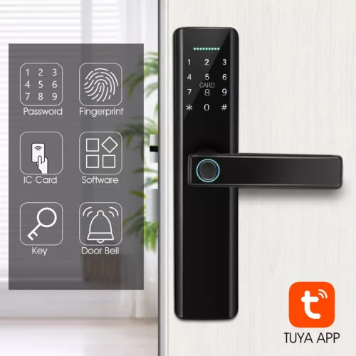 6 in-1 Smart Door Lock Wifi Biometric Fingerprint Touch Password Keyless Keypads