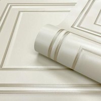 Belgravia Amara 3D Holz Struktur Vinyl Tapete Creme & Gold 7389