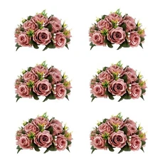 Flower Balls for Centerpieces - 6 Pcs Rose Balls Artificial Flowers, Dusty Ro...