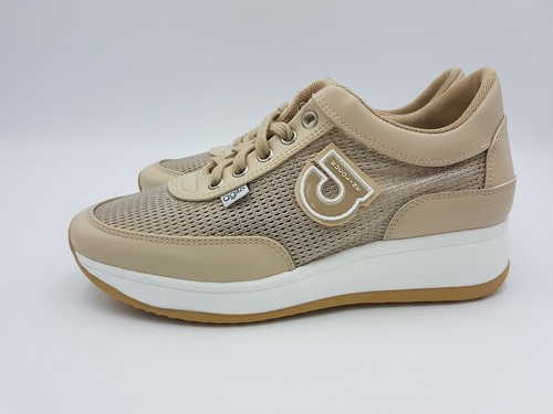 Scarpe donna sneakers AGILE by Rucoline 1304 beige blu navy bianco argento  | eBay