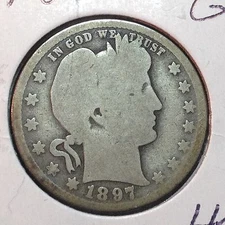 1897-O  G  Barber Quarter   Better Date     Nice Coin #2     Combined Shipping