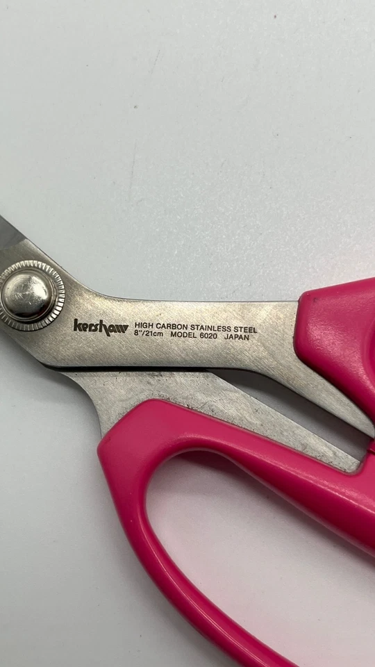 Tijeras vintage de acero inoxidable de alto carbono KERSHAW asas rosas 8" modelo 6020 Foto 2 de 4