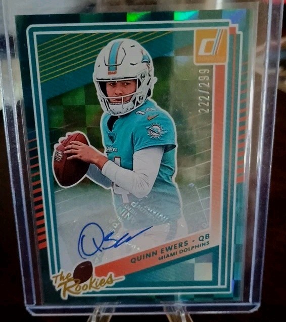 2025 Donruss Quinn Ewers The Rookies Auto RC #'ed 222/299 #6