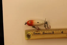 Heddon Tiny Torpedo Fishing Lure Prop Bait 2.5 Inch Red & White