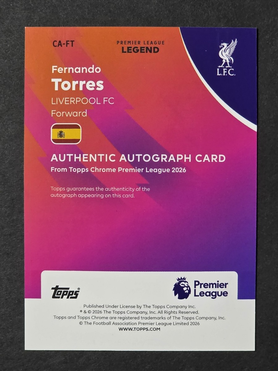2025-26 Topps Chrome Premier League - Autographs Fernando Torres