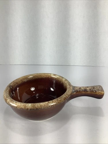 Hull Pottery Brown Glaze Drip 5" Casserole Soup Crock Oven Proof USA