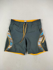 Nike Shorts Mens Small Gray Orange Swim Trunk...