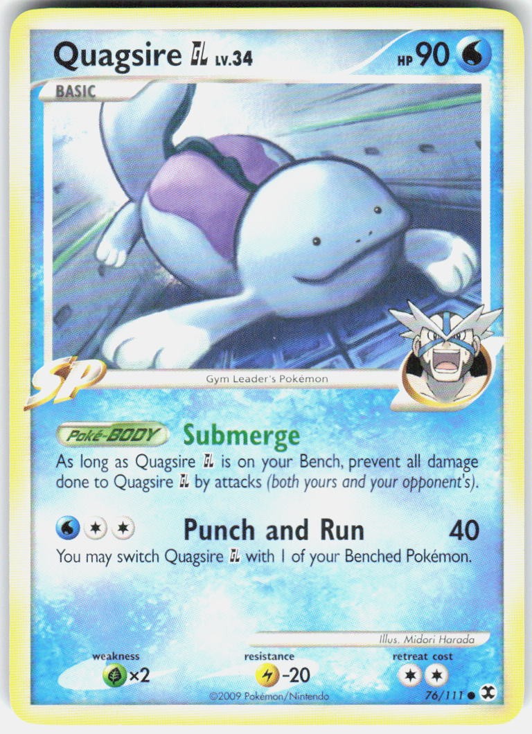 Quagsire GL 76/111 Common Rising Rivals Pokemon