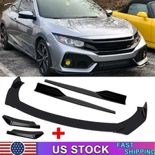 Front Bumper Lip Chin Spoiler Body Kit Splitter Side Skirt For Honda Accord C