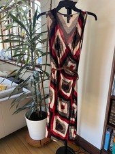 Lauren Ralph Lauren Multicolor Geometric Sleeveless Women’s Midi Wrap Dress XS