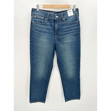 J.Crew Womens Classic Straight Leg Jeans Size 29 High Waisted Medium Wash NWT