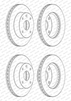 2X Ferodo 256Mm Bremsscheiben BelÜFtet Vorne Passend FüR Chevrolet Epica Evanda