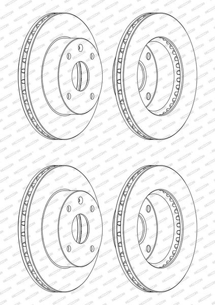 2X Ferodo 256Mm Bremsscheiben BelÜFtet Vorne Passend FüR Chevrolet Epica Evanda-image