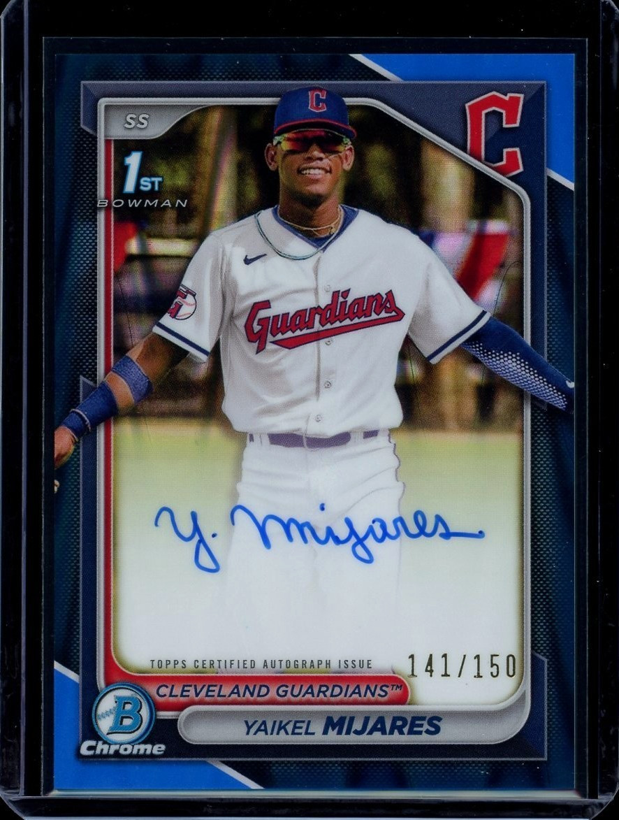 2024 1st Bowman Chrome ~ Yaikel Mijares ~ Blue RayWave Refractor /150 ~ Auto