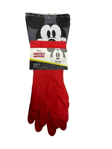 Disney Mickey Mouse Cleaning Gloves One Size Fits Most Red & Black NEW - Picture 4 of 5