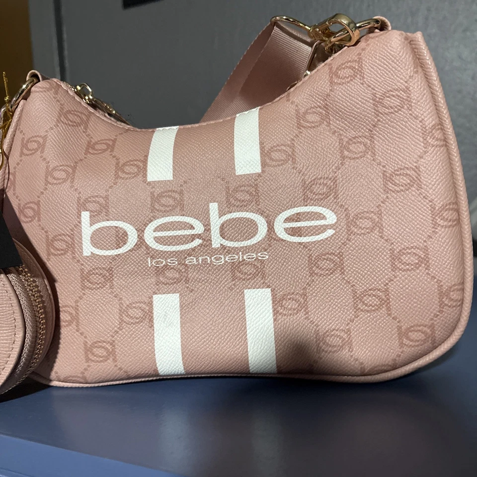 Bolso de Mano Bebe Mini Rosa/Blanco Sachel ¡BONITO! Foto 2 de 4