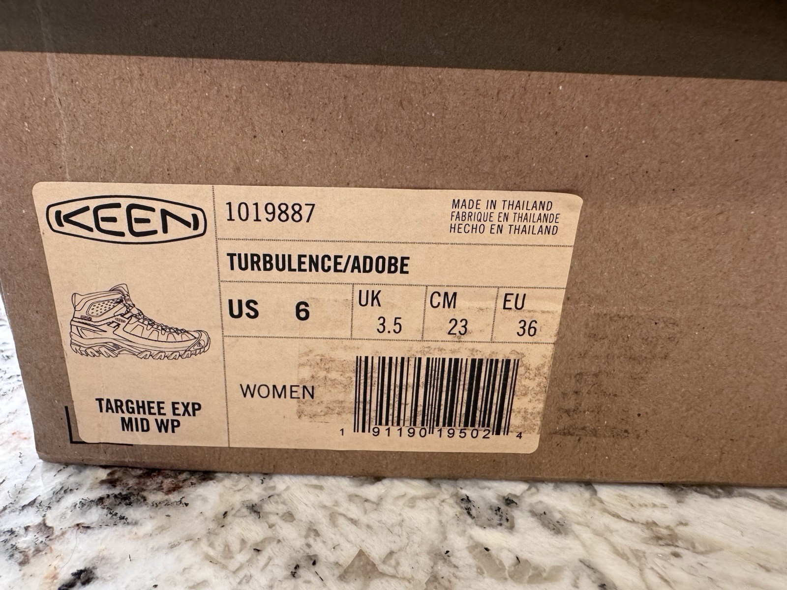 Stivali da donna Keen Targhee EXP Mid EXP WP escursionismo taglia 6 1019887 nuovi con scatola