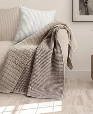 Levtex Mills Waffle Stitched Quilted Throw, 60" x 50