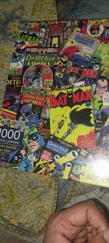 DC Comics Batman Collage 1000 Piece Jigsaw Puzzle 20x27 NEW Sealed Aquarius C2