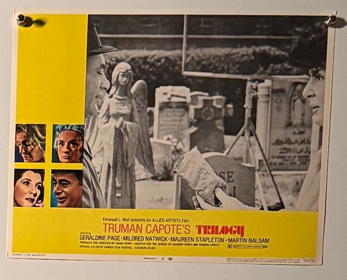 Truman Capote Trilogy 1970s Original Lobby Card Geraldine Page Maureen Stapleton