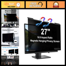 27" Magnetic Privacy Screen Filter - Anti-Spy, Anti-Glare, Blue Light Blocking,