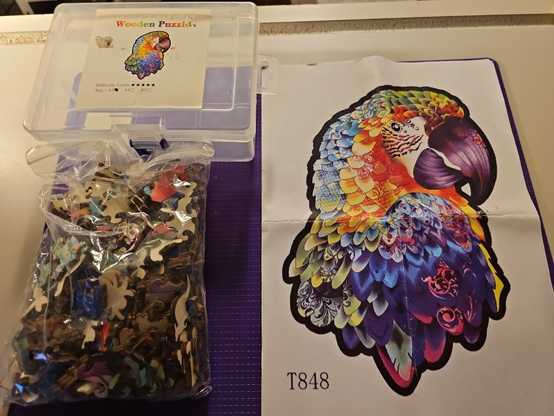 Parrot Head Macaw Wooden Puzzle for Adults  A3 Large