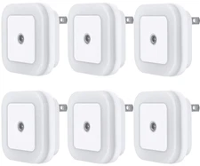 LED Night Light Lamp with Smart Sensor Dusk to Dawn Sensor, Daylight White, 0.5W