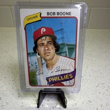 Topps 1980 Series Bob Boone #470 Phillies MLB Baseball Trading Card