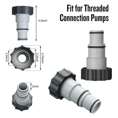 Replacement Pool Hose Adapter Parts Drain Adapter Threaded Pump for Swimming XB2