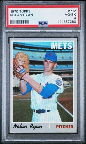 1970 Topps Nolan Ryan Card High #712 New York Mets VG-EX PSA 4