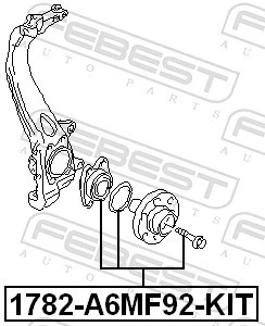 WHEEL HUB 1782-A6MF92-KIT FOR VW AUDI A8L R8/Spyder CEXB/CARB/CEXA 3.0L 6cyl A6 - Image 3 of 4