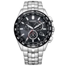 Citizen Collection CB5874-90E Eco-Drive Chronograph Atomic Radio Men`s Watch NEW