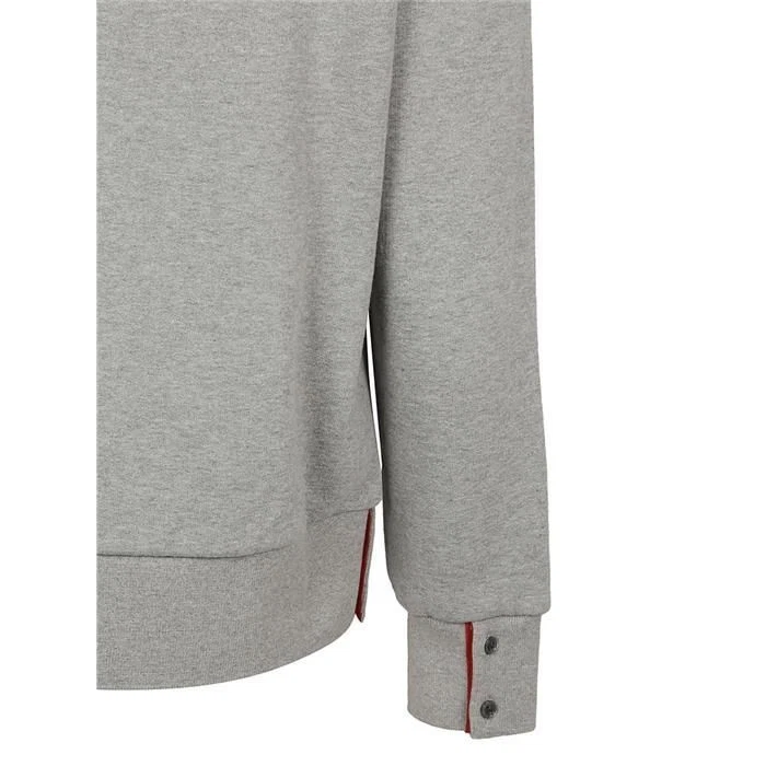 Thom Browne Felpa con cappuccio e zip uomo schiena centrale RWB grigio 133094241