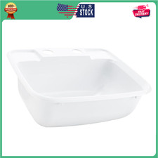 Rectangle RV Bathroom Sink  Single Bowl Lavatory Sink  Camper Sink  Plastic 