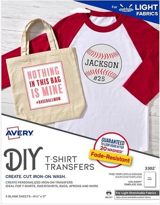 Stretchable Fabric Transfers Inkjet Matte 8.5x11in 5/PK - 1EA