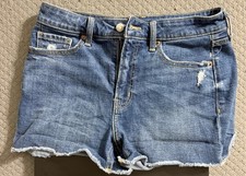 Old Navy Women's Denim Shorts OG Straight High Rise Secret Smooth Pockets Size 6