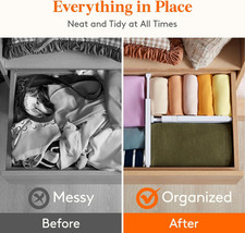 Adjustable 5-Pack Drawer Dividers, 4" High for Organized Storage in Any Room