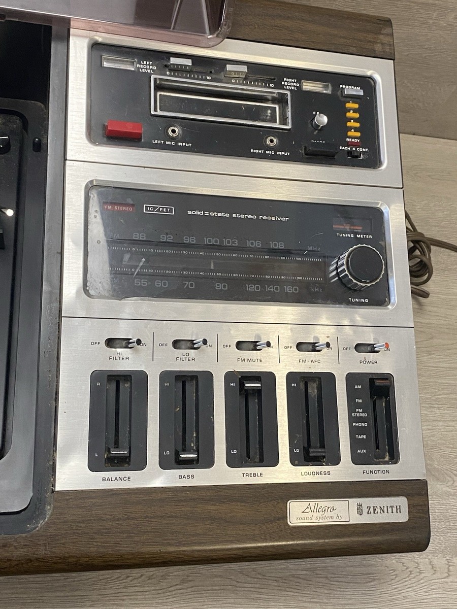 Zenith Allegro Stereo Console Record 8 Track Stereo Wedge | eBay