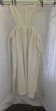 Edwardian Victorian Ladies Off White Cotton Bib Apron