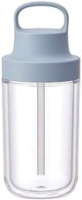 KINTO To-Go Bottle 360ml Light Blue with Straw Lightweight Dishwasher Safe