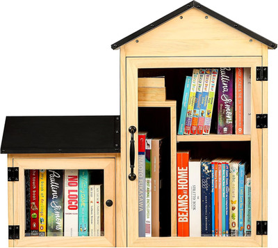 Outdoor Little Library Box - Double Design with Adjustable Shelves & Compartment
